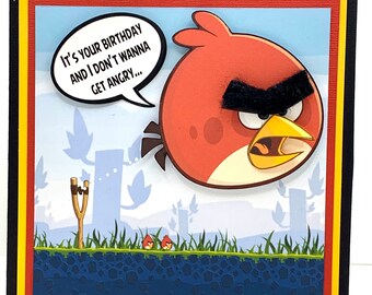 PERSONALISED ANGRY BIRDS GO BIRTHDAY CARD PERSONALISED ANGRY BIRDS GO BIRTHDAY CARD