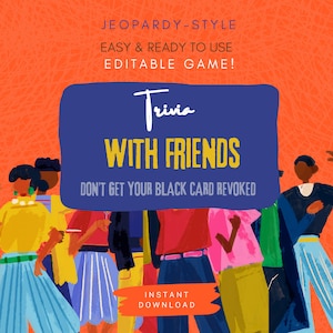 Virtual Jeopardy-Style Game | The Ultimate Black Culture Trivia Game | Editable PowerPoint Game | Fun Party Game Night Activity