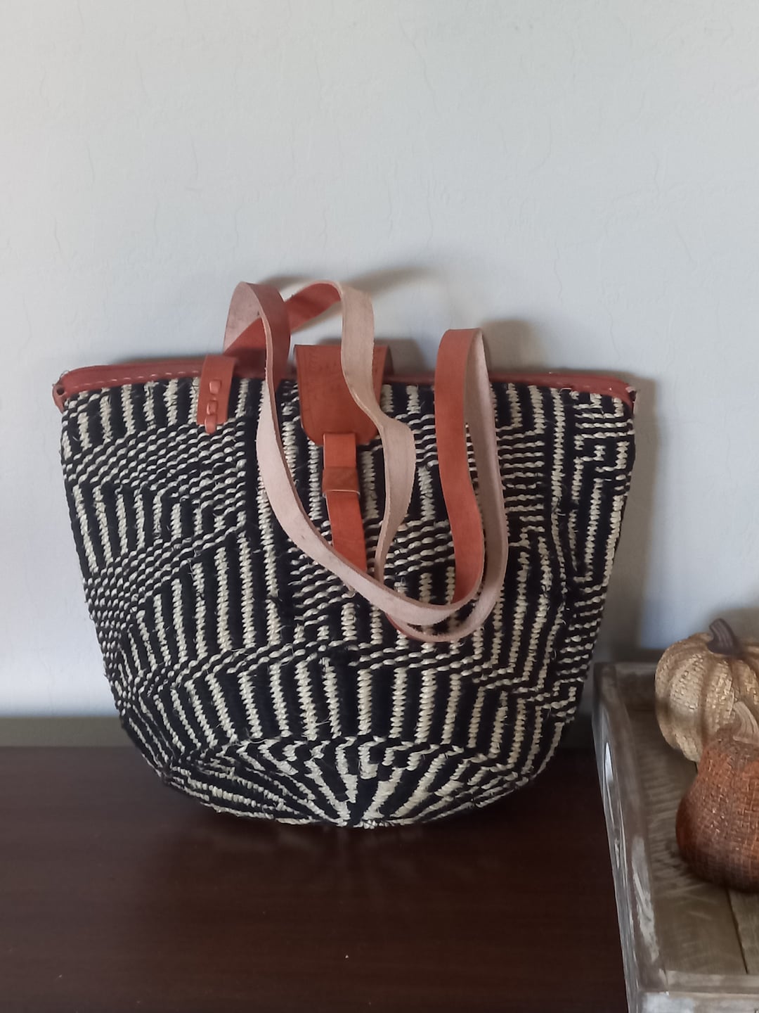 Kenyan Woven Shoulder Bag Perfect Gift for Her, Sisal Boho Bag Etsy