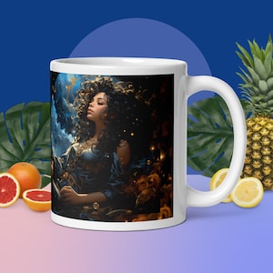 African American Black Woman Glossy Mug - Coffee Lover Gift - African American Pride - Coffee Mug Collector - African Heritage