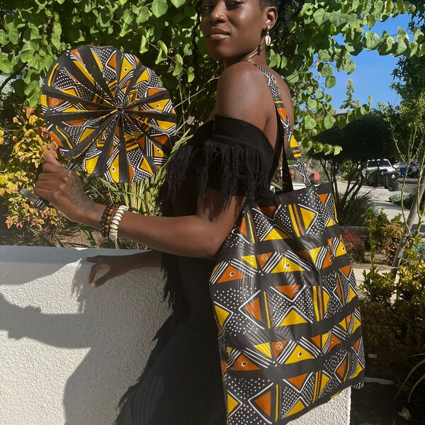 Tote Bag - African Print Fabric Tote Bag - Shopping Bag Tote – Crossbody Bag - Boho bag - Shoulder Ankara Tote Bag