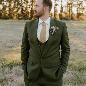 Men Green Suit Elegant Green Suit Suit for Groom Groom - Etsy