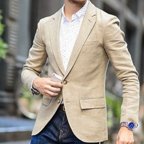 LINEN BLAZER Linen Men Blazer Linen Jacket for Men Etsy