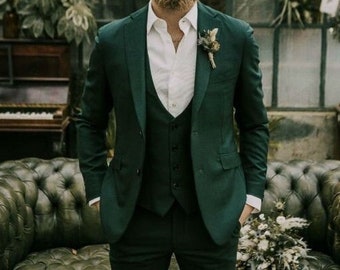 MEN GREEN SUIT - Men Suit - Green Wedding Suit - Men Wedding Clothing - Men Wedding Suit - Men Prom Suit - Men Wedding Dress - Men Clothing