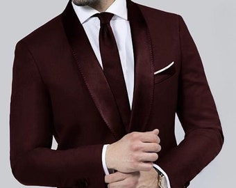 MEN SUIT - Summer Party Suit - Burgundy Men Suit - Men Wedding Suit - Suit For Wedding - Men Party Wear - Elegant Men Suit - Suit For Men