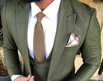 MÄNNER GRÜNER ANZUG - Herren Anzug - Herren Hochzeitsanzug - Grüner Hochzeitsanzug - Eleganter grüner Anzug - Herren Party Anzug - Herren Abschlussball Anzug - Anzug für Herren