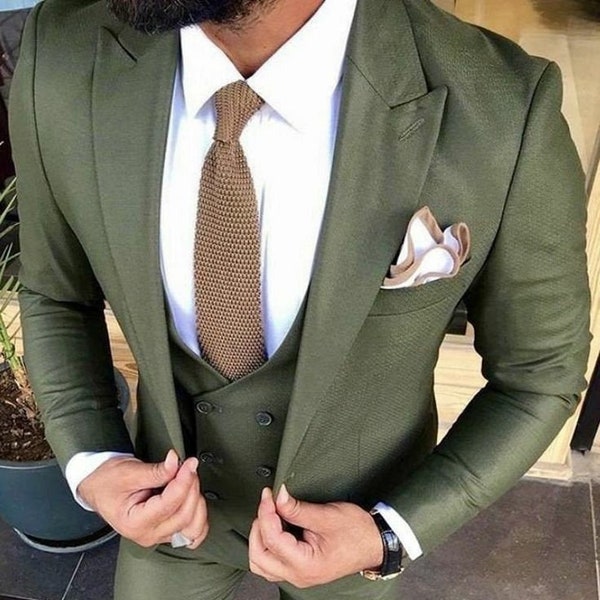 Mens Green Suit - Etsy
