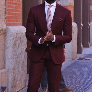 ELEGANT BURGUNDY SUIT Men Suit Men Formal Dress Men Wedding Dress Suit For Groom Men Party Suit Slim Fit Suit Suit For Men image 1