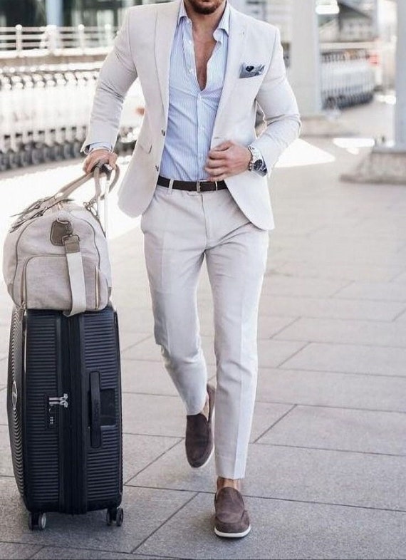 travel linen suit