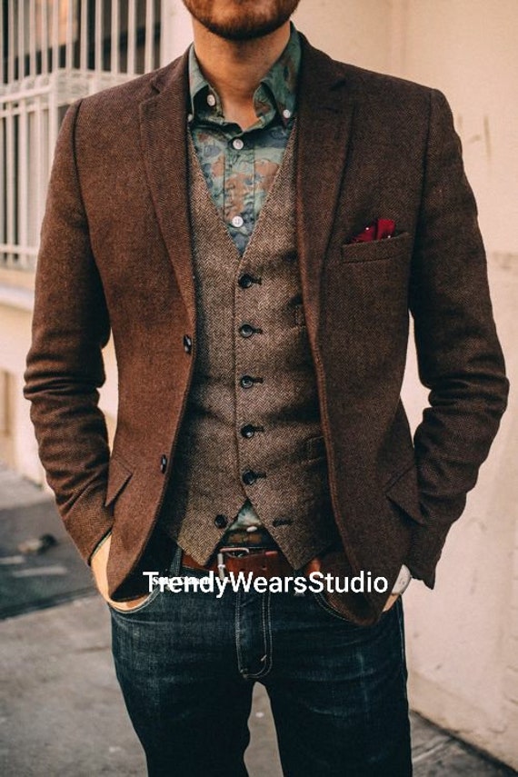 Tweed jacket 2024 for men
