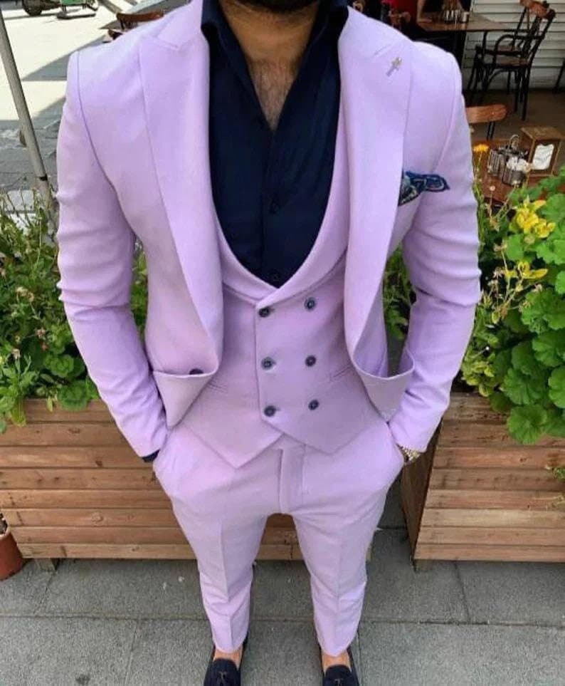 MEN SUIT Men Fashion Suit Lavender Men Suit Elegant Men - Etsy
