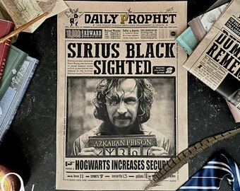 BLACK SIGHTED, Detailed Readable Magic newspaper prop - 8 pages - Front & Back