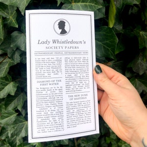 BRIDGERTON - Lady Whistledown's Society Papers FULL BOOKLET