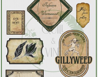 Printable Potion Bottle Labels SET OF 9 Digital Download - Etsy