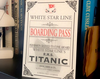 DIGITAL Editable TITANIC Boarding Pass || PRINTABLE