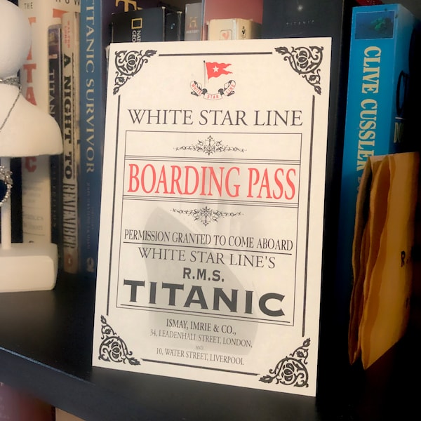 DIGITAL Editable TITANIC Boarding Pass || PRINTABLE