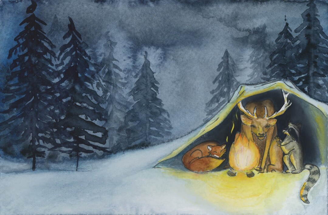 Winter Map - Etsy