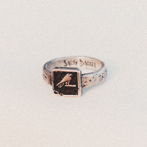 Hathor The Sky Deity | Vintage 925 Silver Ring | Ancient Ring | Unisex | Handmade | Egyptian Signet