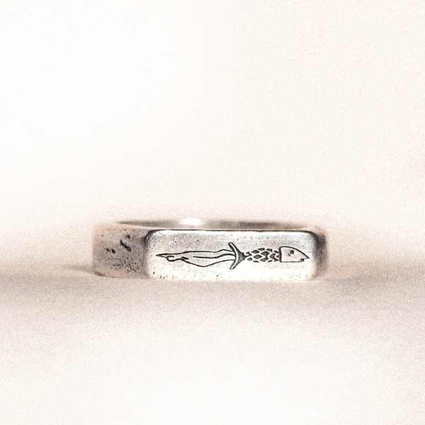 Lost Treasure | Sterling Silver Ring | Vintage Unisex Rings | Handcrafted | Surfer Ring | Salty Dagger
