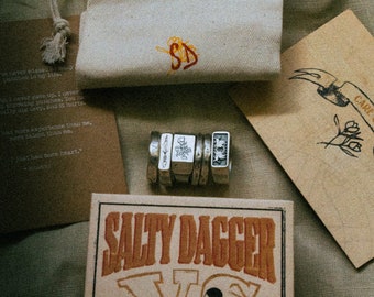 SALTY DAGGER リング3個セット THREE AMIGOS | Silver Stacker Ring Set - Salty Dagger