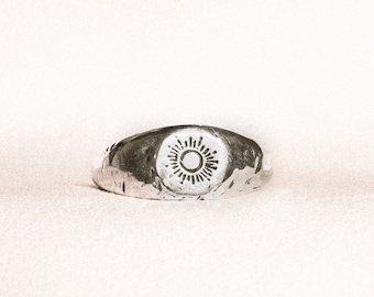 Faith | Vintage 925 Silver Ring | Minimalist Ring | Unisex | Handmade | Chunky Style | Signet