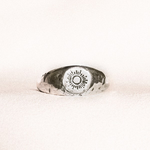 Faith | Vintage 925 Silver Ring | Minimalist Ring | Unisex | Handmade | Chunky Style | Signet
