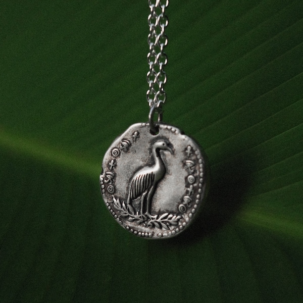 Ancient Phoenix Pendant |  | 925 Silver | Vintage Sterling Silver Pendant | Rough Handmade