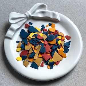 Jesmonite Terrazzo Chips | Terrazzo Colors for Jesmonite | Blue, Yellow, Mustard, Red, Orange Terrazzo