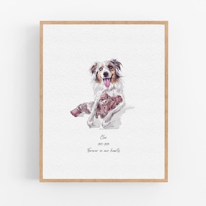Custom Watercolor Pet Portrait from photo, Mini custom painting for Pets, Dog Remembrance Gift, Thoughtful Pet Gift, Dog Memorial Gift