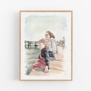 Custom Portrait for Mom and Dad, Family Portrait from Photo, Mother/Father's Day Gift, Nanny Gift, 1st Mothers Day, Gift from Daughter