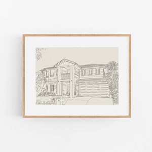 Afdruk trouwlocatie, locatieillustratie, aangepaste aquarel huisportret, huwelijkscadeau, 1e verjaardagscadeau, schilderij van foto