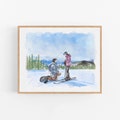Couple Proposal Portrait, Custom Portrait From Photo, Engagement Gift, Gift for Couples, Anniversary Gift for him, Watercolor Painting product logo