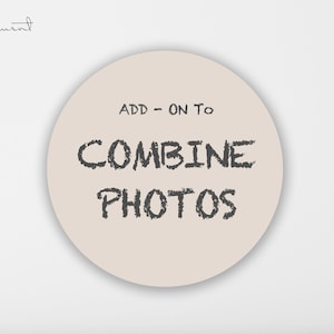 Może przedstawiać: Beżowy okrąg z napisem "ADD - ON TO COMBINE PHOTOS" napisanym czarnym kolorem.