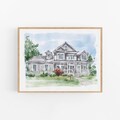 Custom Watercolor House Portrait, Wedding Venue drawing, New Home Housewarming Gift From Photo, First Home Gift, Realtor Closing Gift product logo