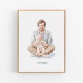 Custom Portrait for Dad and Mom, Watercolor Painting From Photo, Father's Day Gift, Gift from daughter, Father and bride Portrait product logo