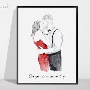 Custom Watercolor Painting From Photo, Engagement Gifts for Couple Unique, Personalised Engagement, Wedding Anniversary Gifts image 3