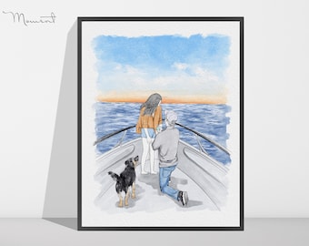 Custom Watercolor Painting From Photo, Engagement Gifts for Couple Unique,  Personalised Engagement, Wedding Anniversary Gifts