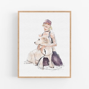 Handpainted Pet Portrait from photo, Watercolor Dog Remembrance Gift, Thoughtful Pet Gift for dog Mum, Dog Memorial Gift for dog lovers