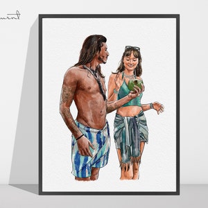 Pintura de acuarela a partir de una foto, retratos personalizados y detallados a partir de una foto, retratos de pareja personalizados, regalos para la pareja