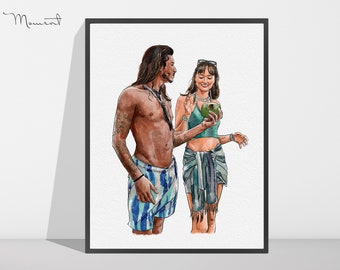 Watercolor Painting from Photo, Custom Detailed Portraits from Photo, Personalized Couples Portrait, Gifts for the Couple