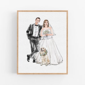 Custom Handpainted Pet with Family, Watercolor Family/Couple/Pet Portrait from photo, Thoughtful Pet Gift for dog lovers, Pet Death Gift