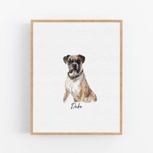 Aangepaste aquarel huisdier portret van foto, mini schilderij op maat voor huisdieren, hond herdenkingscadeau, attent huisdier cadeau, hond herdenkingscadeau afbeelding 3