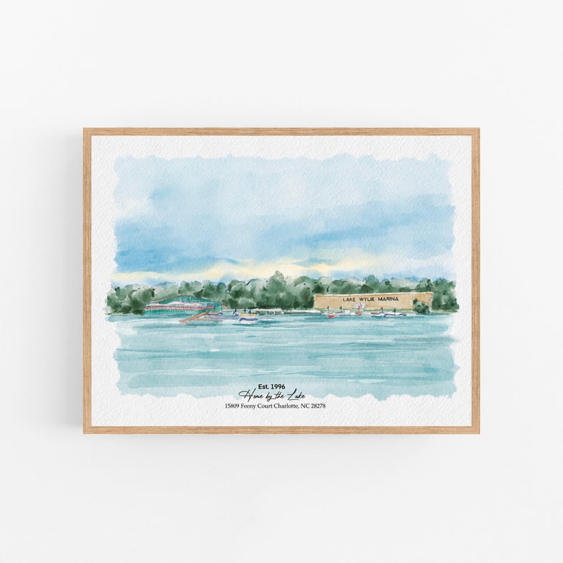 Custom Watercolor House Portrait, Wedding Venue drawing, New Home Housewarming Gift From Photo, First Home Gift, Realtor Closing Gift image 4