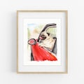 Custom Mini Watercolor Pet Portrait, Tiny Dog Portrait From Photo, Personalised Dog memorial Gift on Framed, Pet Painting product logo