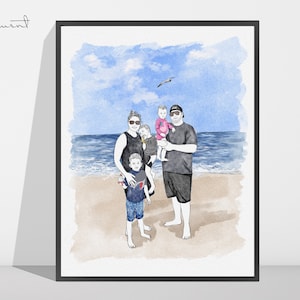 Custom Watercolor Painting From Photo, Engagement Gifts for Couple Unique, Personalised Engagement, Wedding Anniversary Gifts image 6