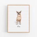 Custom Mini Watercolor Pet Portrait, Tiny Dog Portrait From Photo, Personalised Dog memorial Gift on Framed, Pet Painting product logo