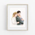 Custom Portrait for Mom and Dad, Family Portrait from Photo, Mother/Father's Day Gift, Nanny Gift, 1st Mothers Day, Gift from Daughter product logo