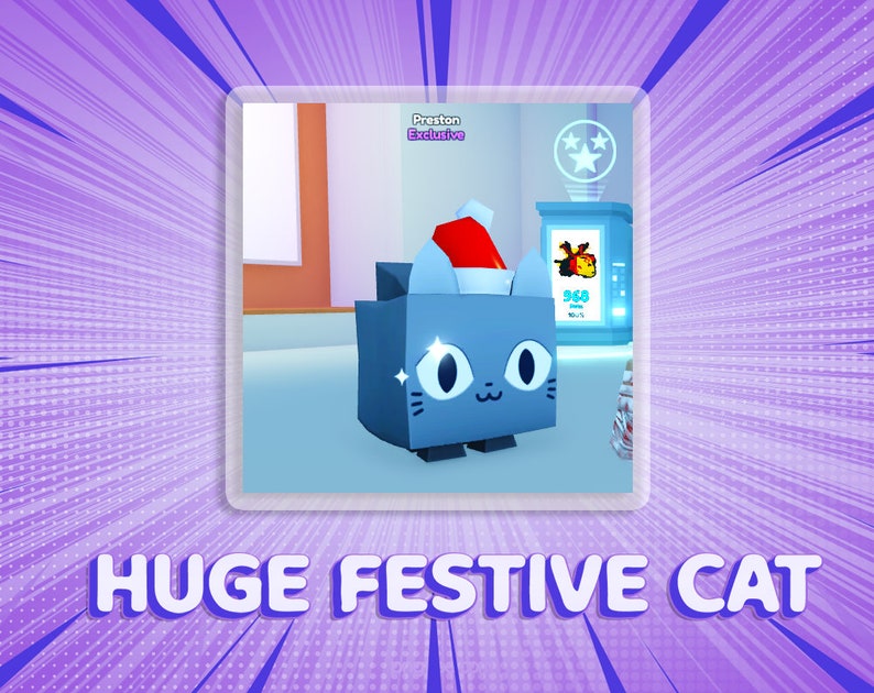Pet Simulator X Exclusive Huge Festive Cat Very Rare Etsy Norway