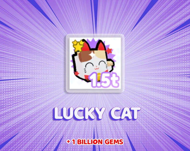 Pet Simulator X Lucky Cat Tier 3 Exclusive Pet Etsy