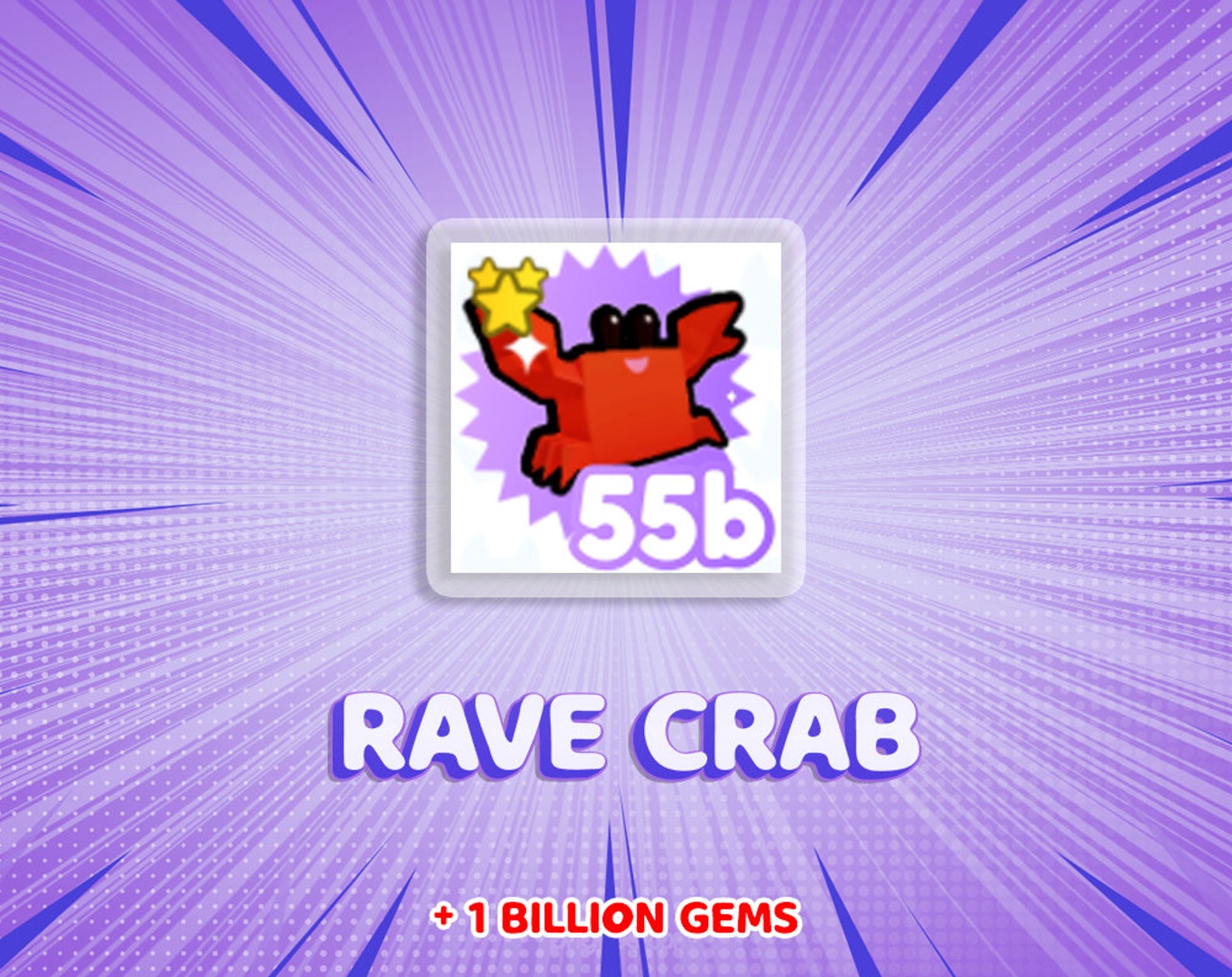 Pet Simulator X Rave Crab Tier 1 Exclusive Pet Etsy Australia